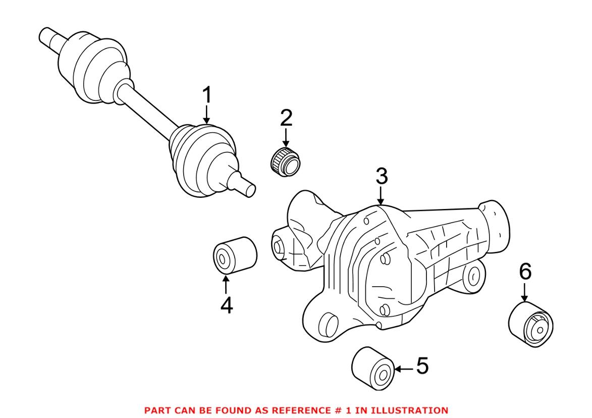 Mercedes CV Axle Assembly - Front Driver Left 1663301400